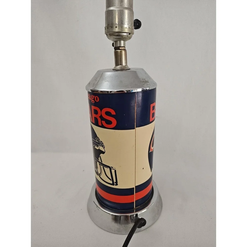 Vintage‎ Chicago Bears Table Lamp 1991 Helmet Logo NFL FOOTBALL No Shade Rare